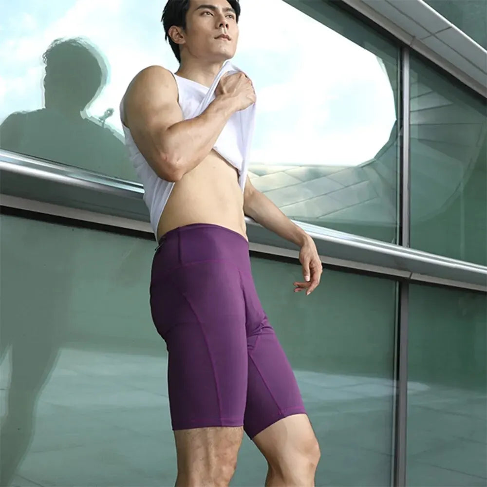 Men Women Tight Fitness Gym Shorts 2024 Summer Elastic Quick-dry Compression Workout Training Exercise Running Sports Shorts