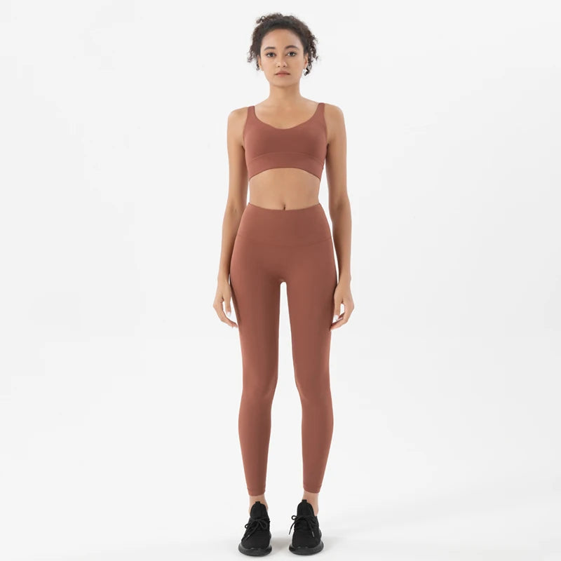 Nylon Tracksuits Women's Yoga Set Sports Suit Gym Fitness