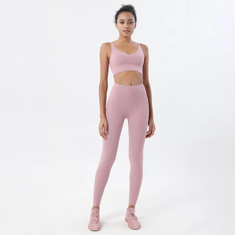 Nylon Tracksuits Women's Yoga Set Sports Suit Gym Fitness
