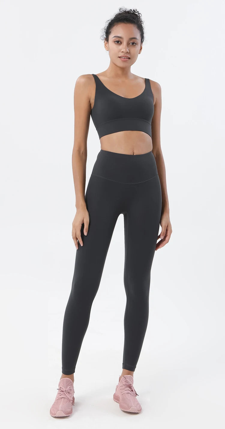 Nylon Tracksuits Women's Yoga Set Sports Suit Gym Fitness