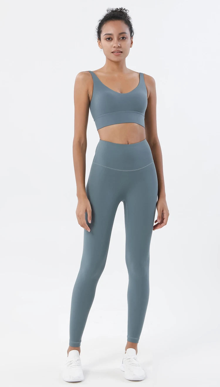 Nylon Tracksuits Women's Yoga Set Sports Suit Gym Fitness