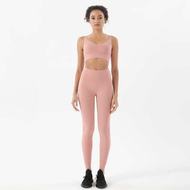 Nylon Tracksuits Women's Yoga Set Sports Suit Gym Fitness