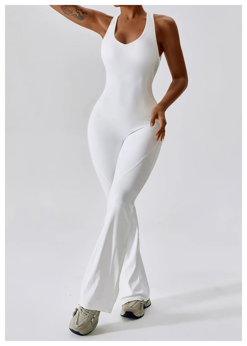 Solid Yoga Jumpsuit One Piece Outfit Fitness Bodysuit Workout Clothes