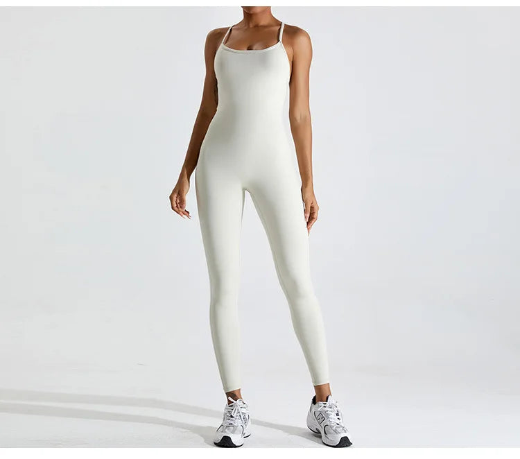Yoga Jumpsuit for Women Fitness Backless Gym Clothing Set Yoga