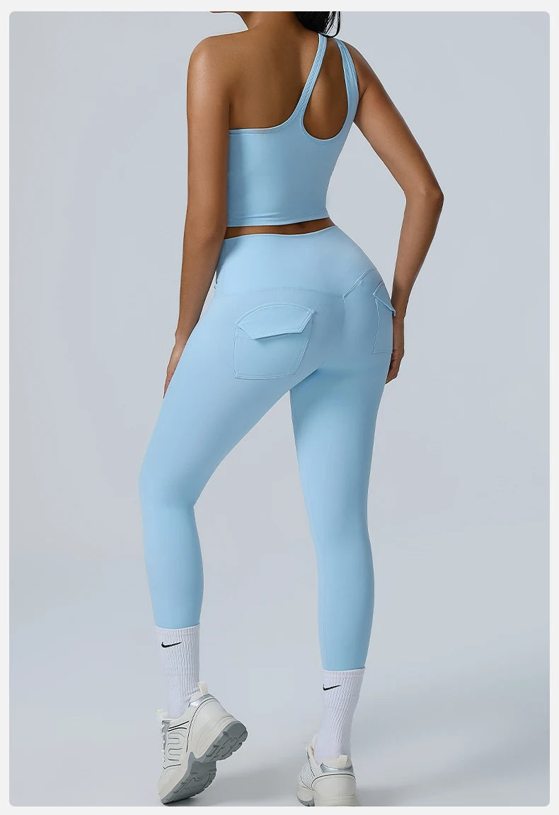 2PCS Seamless Yoga Women Sexy Set Athletic Wear