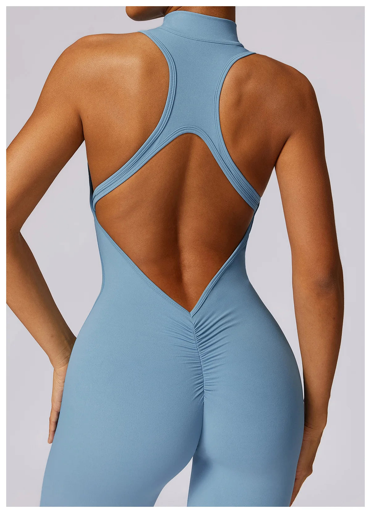 Zipper Yoga Jumpsuit Fitness Sports