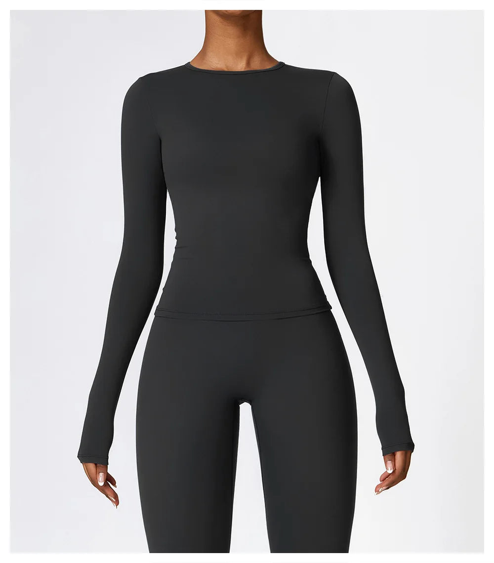 Long Sleeve Fitness Crop Top