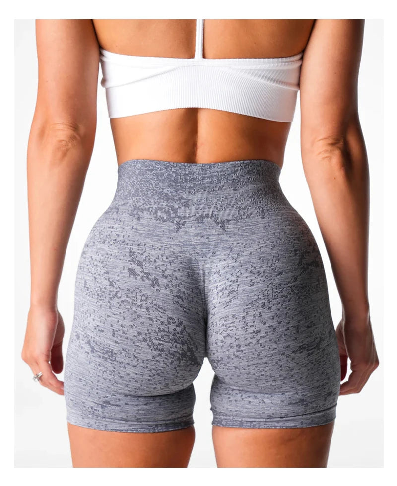 TKITK Digital Seamless Shorts Women Soft Workout Tights Fitness Outfits Spandex Yoga short Gym Wear Digital Seamless