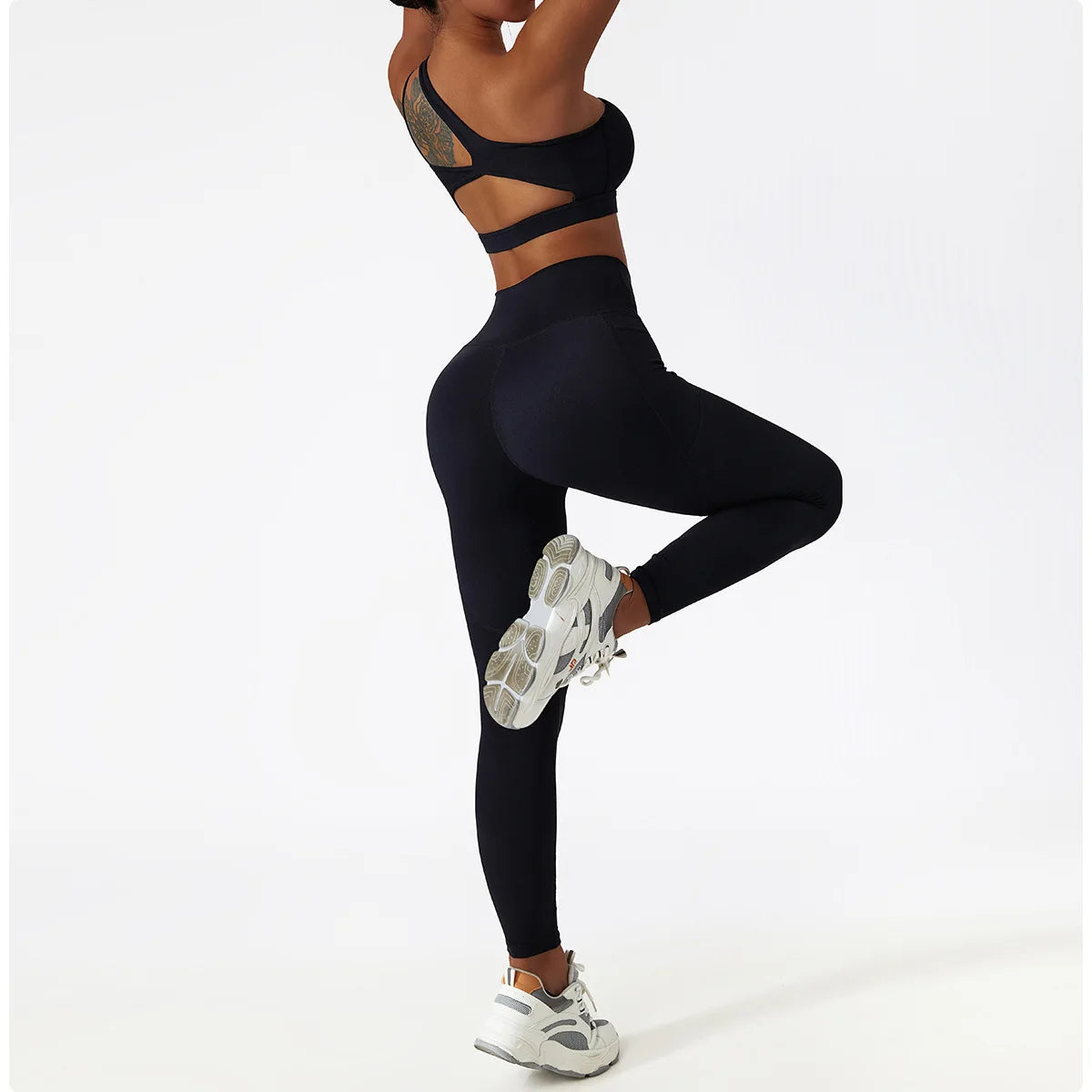 2PCS Seamless Women Tracksuit Yoga Set Workout Sportswear
