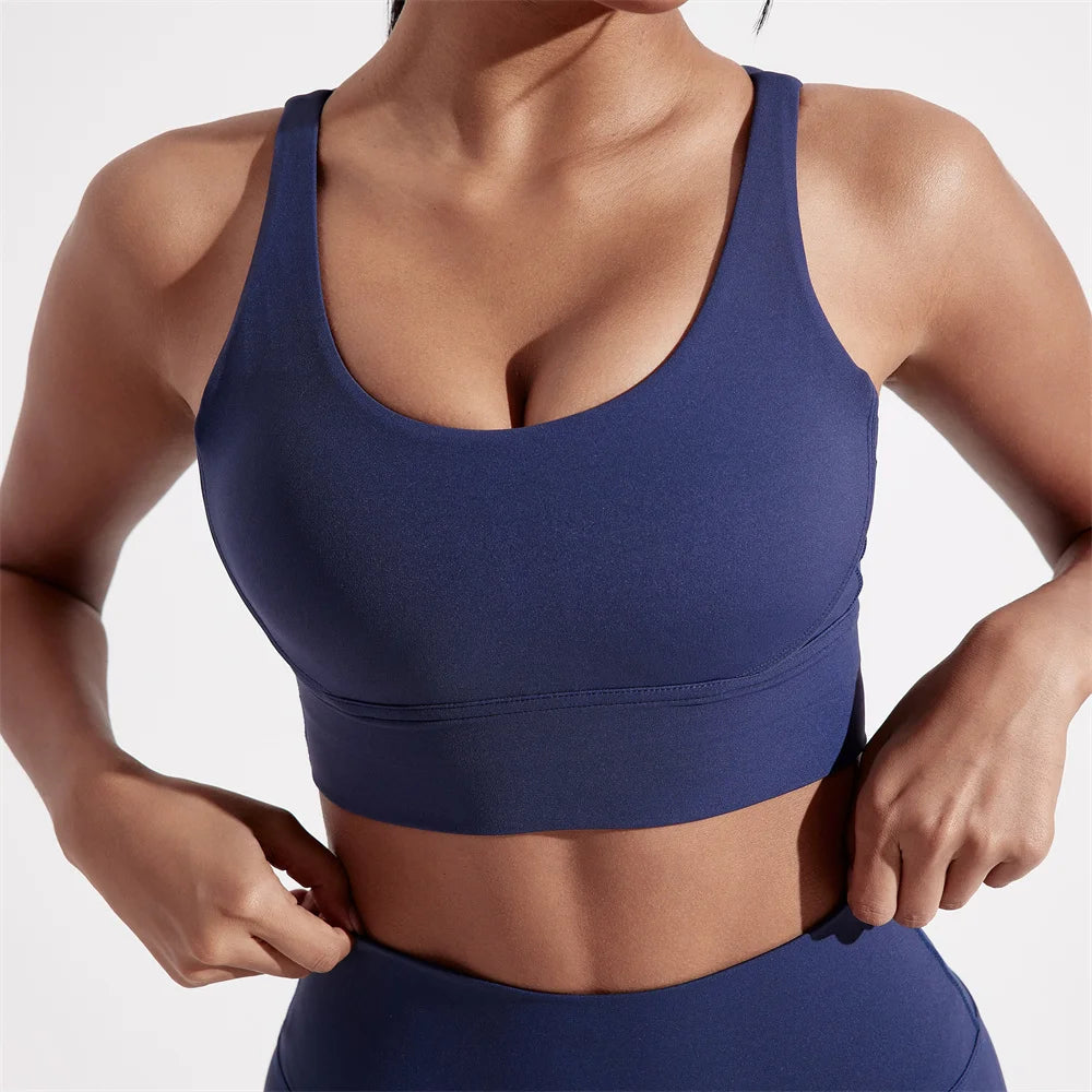 Solid Color Women Fitness Sport bra