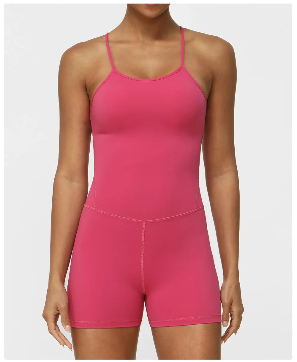 Gym Clothes Romper Backless Set Fitness Bodysuit