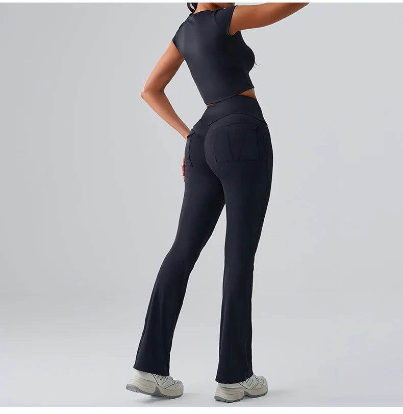 Sexy Women's Feeling Naked Training Set Gym Yoga 2 Pieces