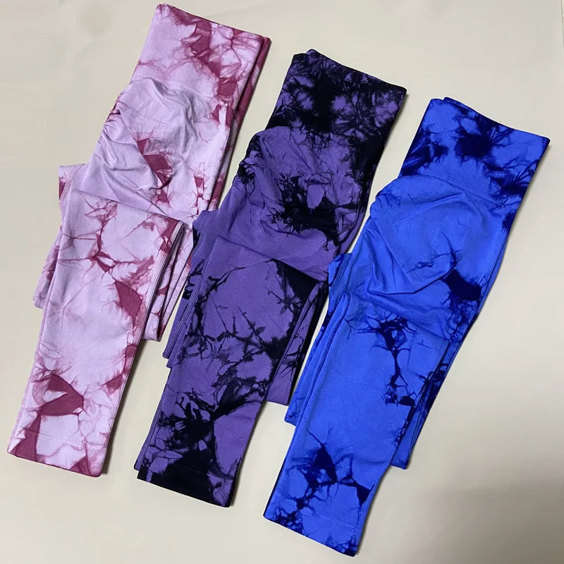 23 Colours Tie Dye Seamless Leggings Push Up