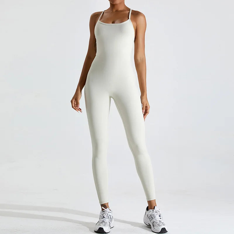 Yoga Jumpsuit for Women Fitness Backless Gym Clothing Set Yoga