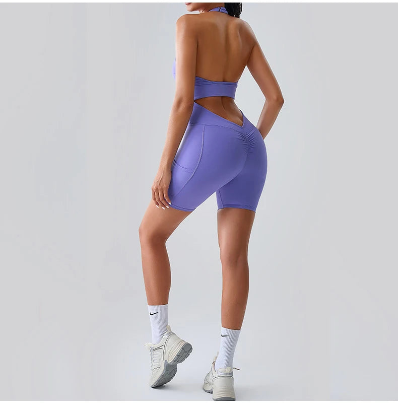Fitness Sports Bodysuit Women Yoga Suit Jumpsuits