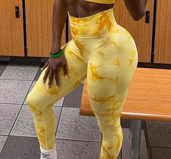 23 Colours Tie Dye Seamless Leggings Push Up