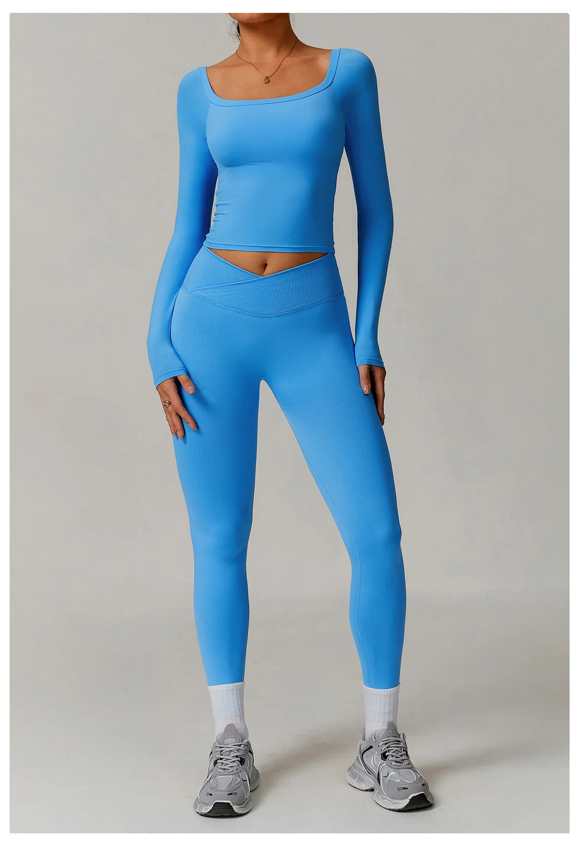 2 Pieces Yoga Suit Sports Set Women Athletic Wear Gym