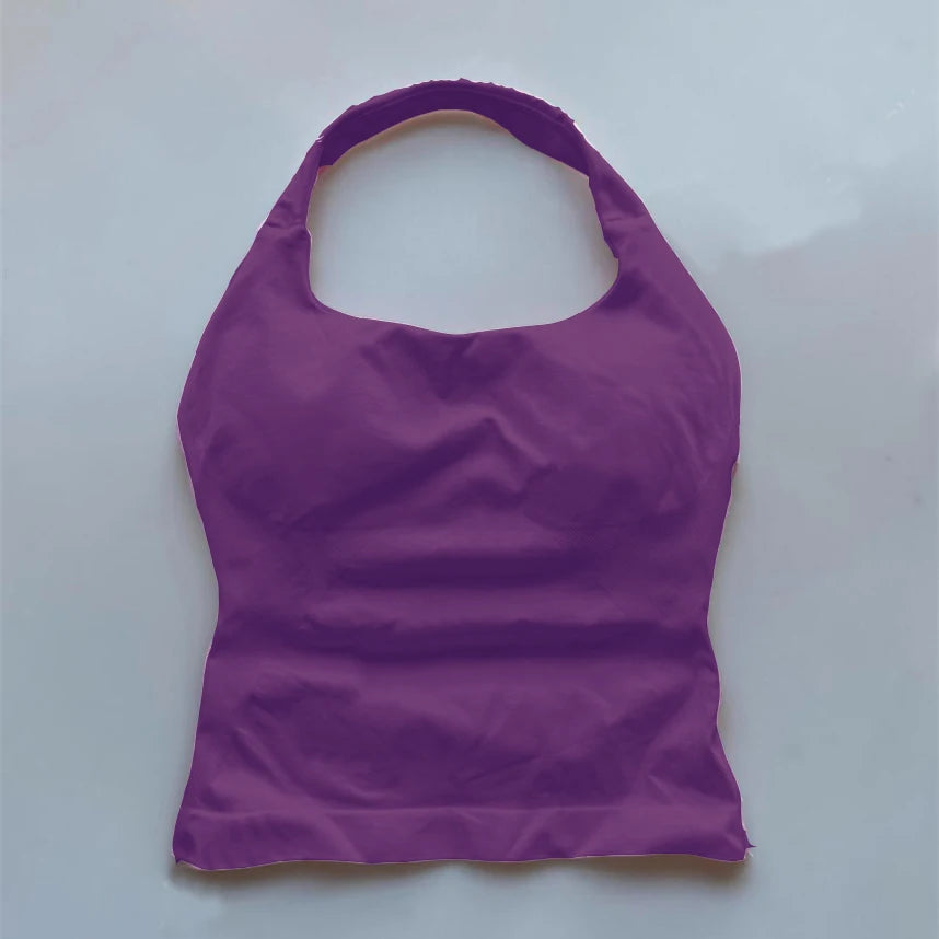Top Seamless Yoga Backless Hanging Neck