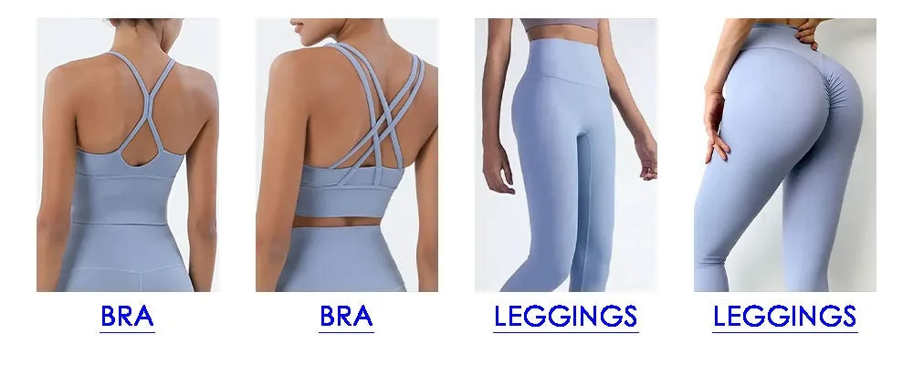 Sportswear Yoga Set Leggings and Tops Fitness