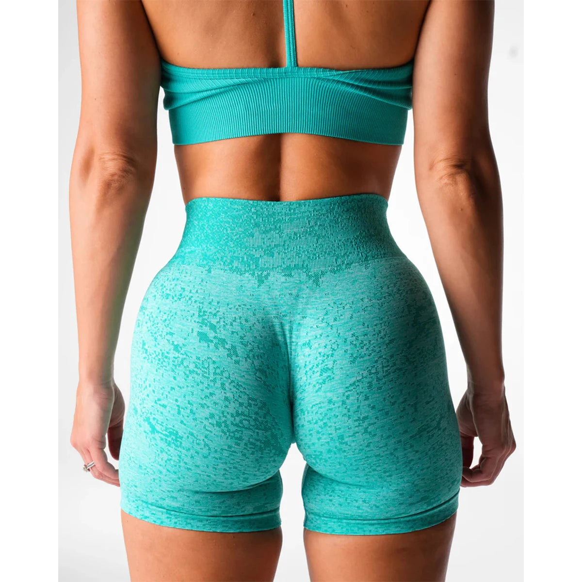 TKITK Digital Seamless Shorts Women Soft Workout Tights Fitness Outfits Spandex Yoga short Gym Wear Digital Seamless