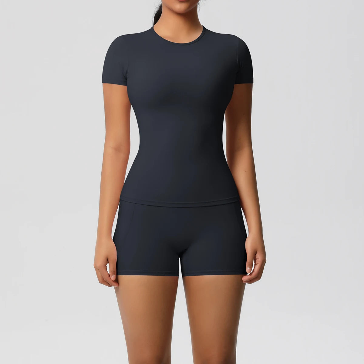 Workout Sportswear 2Pcs Yoga Shirt Push Up Workout Clothes