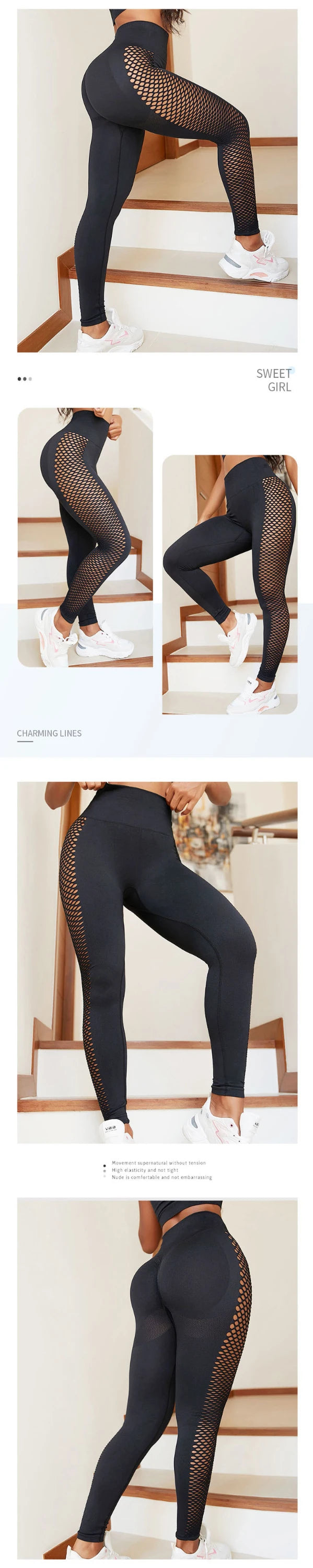 Yoga Pants Gym High Waist Push Up Fitness