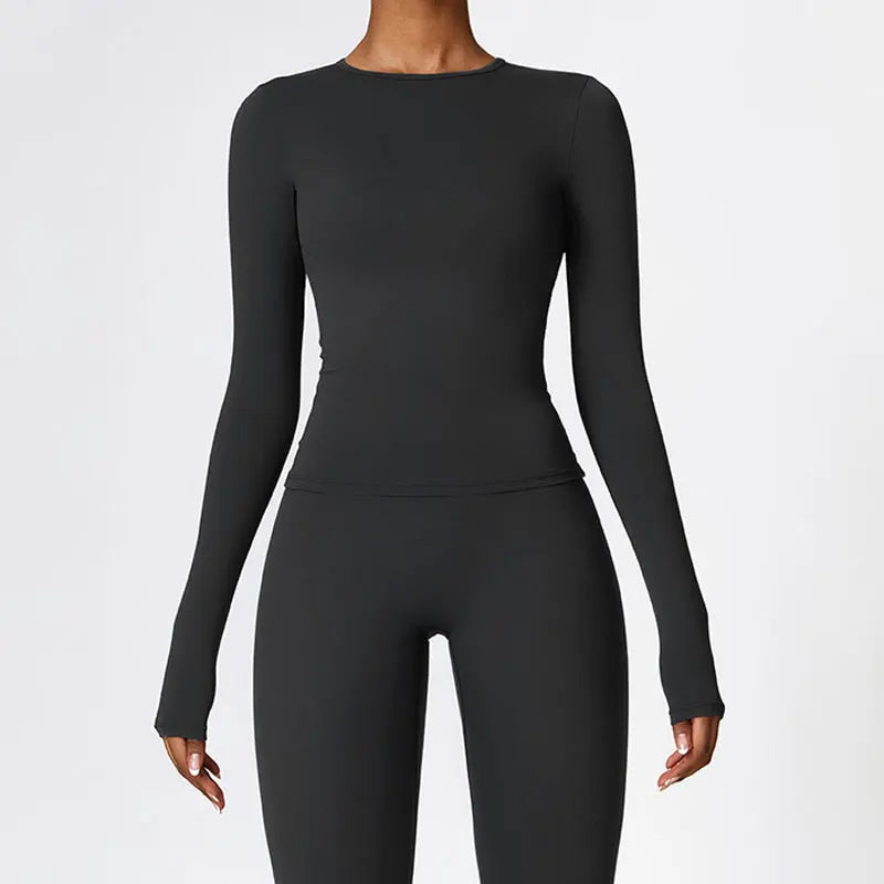 Long Sleeve Fitness Crop Top