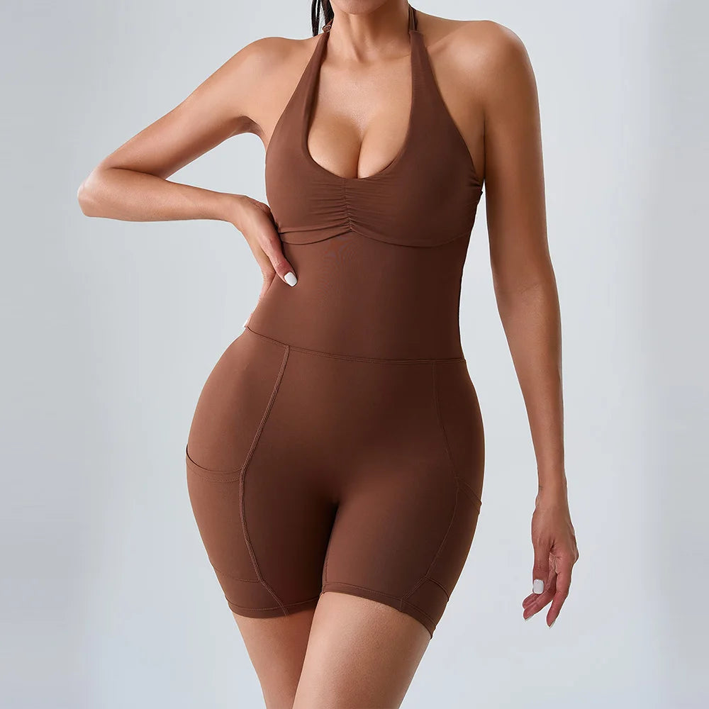 Fitness Sports Bodysuit Women Yoga Suit Jumpsuits