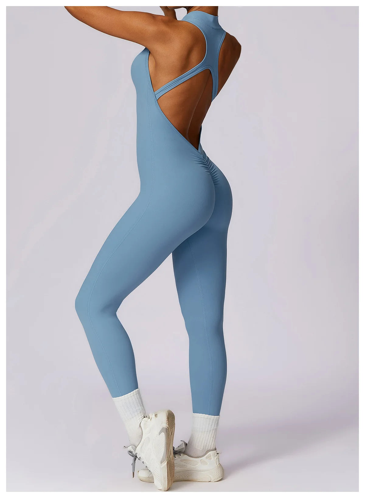Zipper Yoga Jumpsuit Fitness Sports