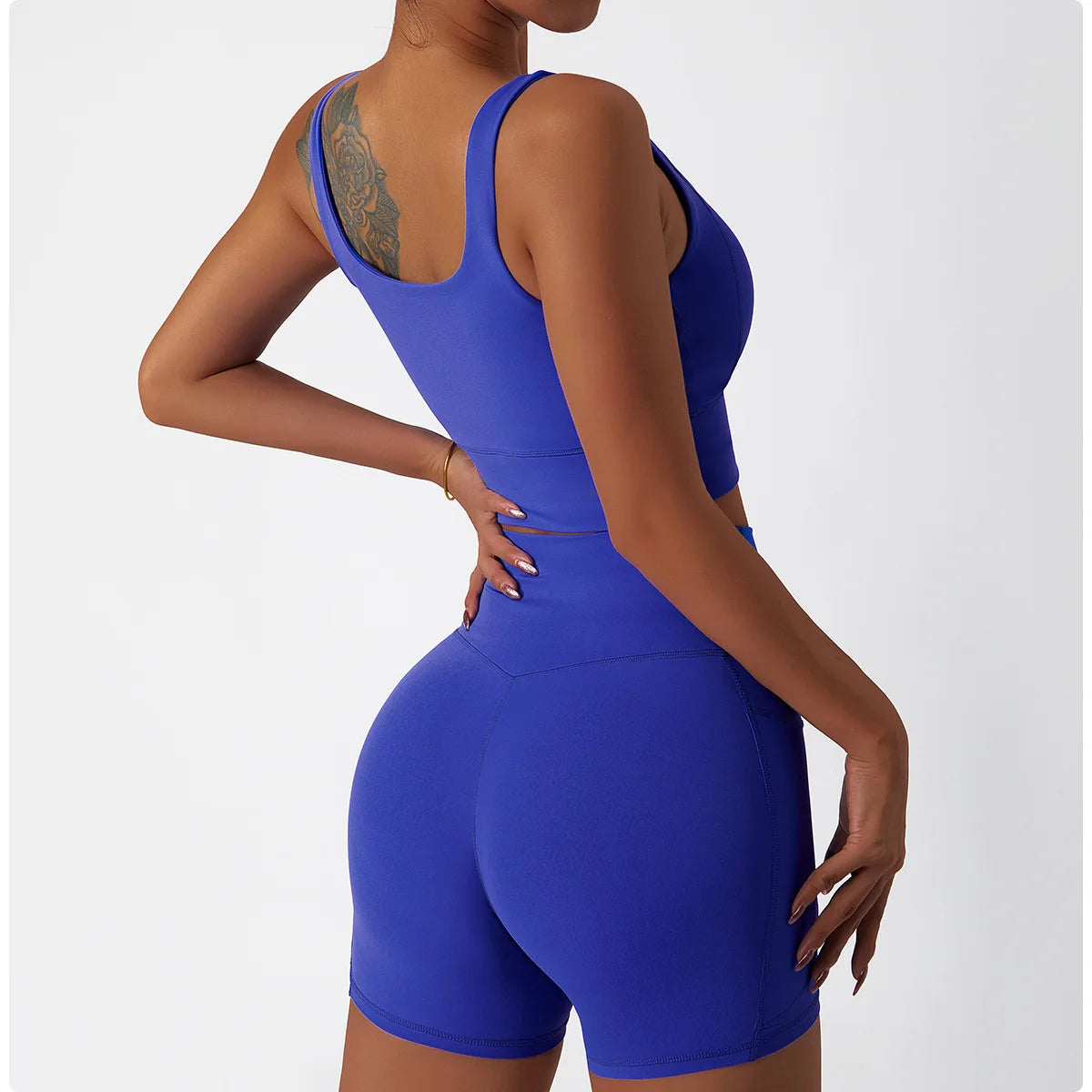 2PCS Seamless Women Tracksuit Yoga Set Workout Sportswear