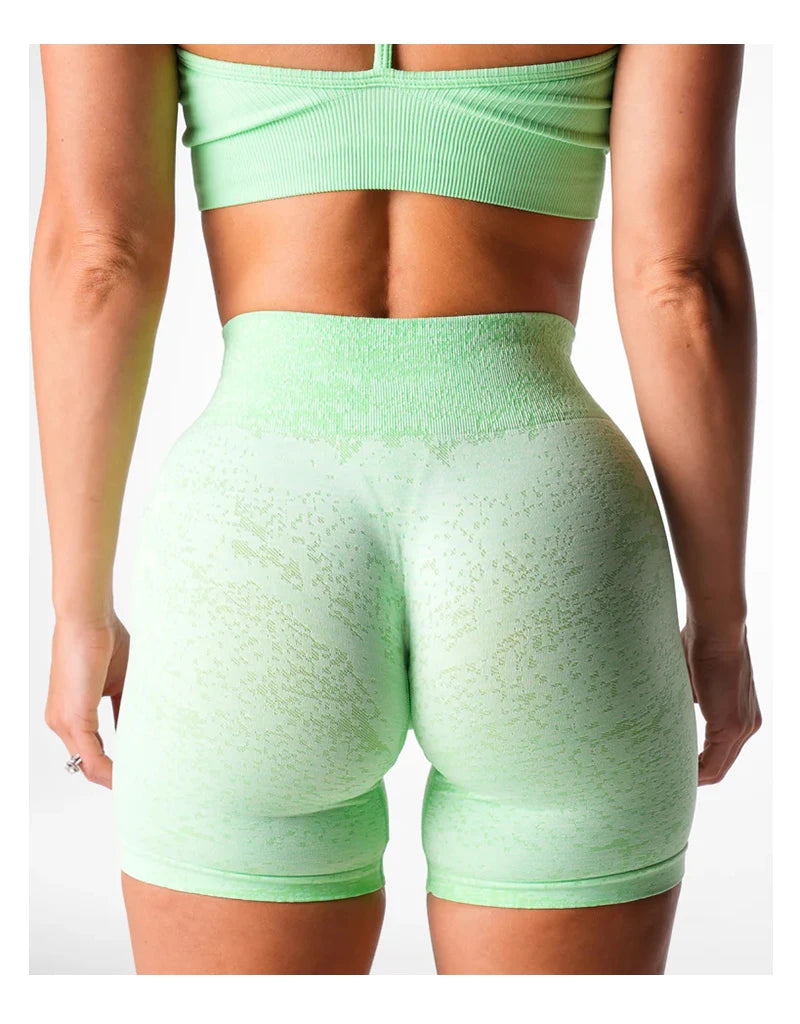 TKITK Digital Seamless Shorts Women Soft Workout Tights Fitness Outfits Spandex Yoga short Gym Wear Digital Seamless