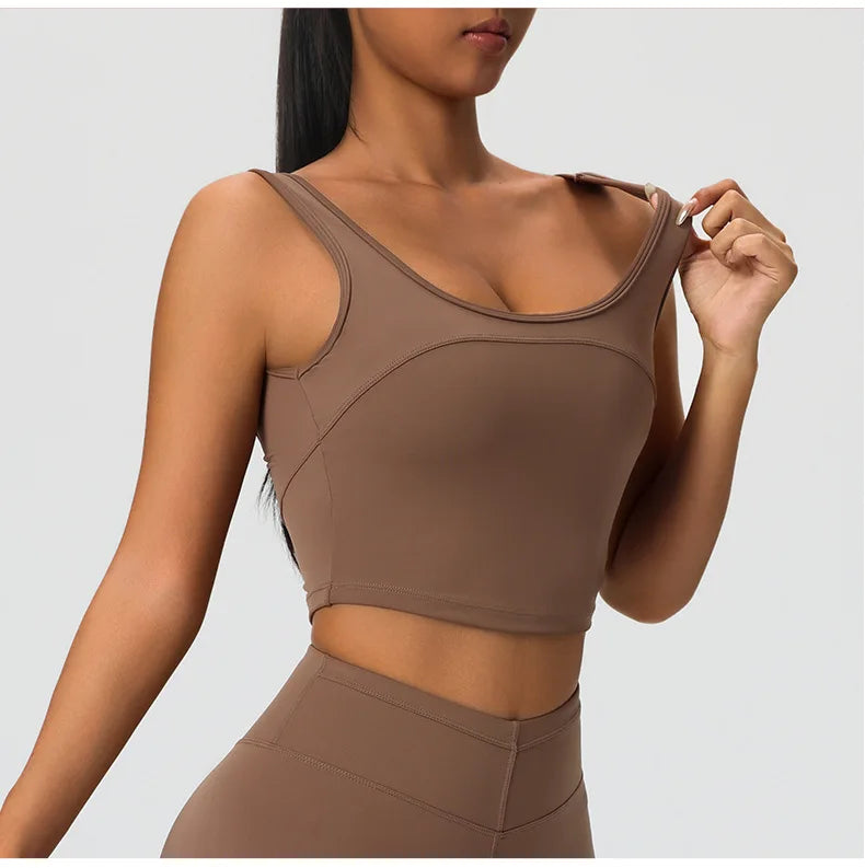 2 Pieces Women's High Quality Soften Yoga Set Sports Suit Gym Set