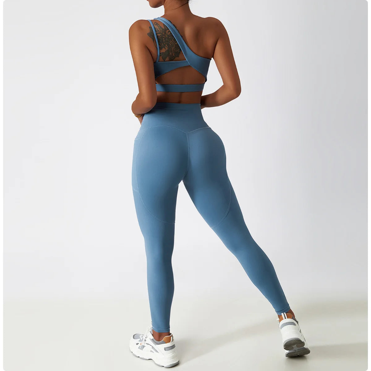 2PCS Seamless Women Tracksuit Yoga Set Workout Sportswear