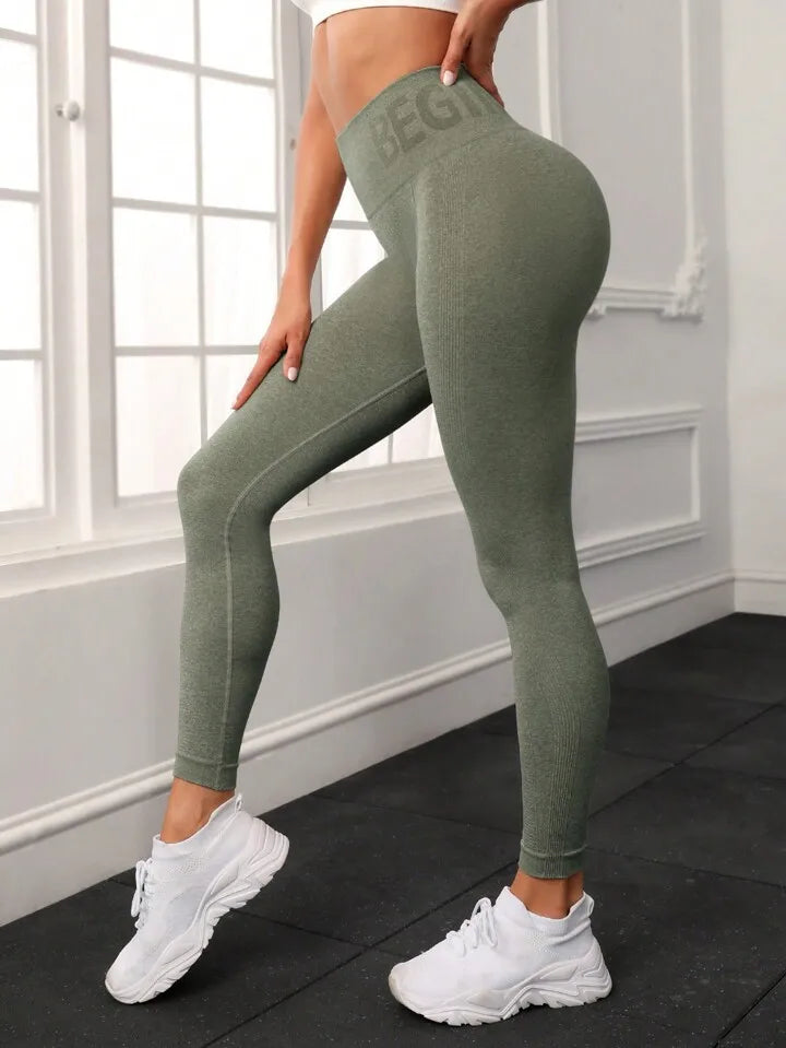 Yoga Pants High Waist Lift Hip Tight Fitness Leggings Seamless Training Sports
