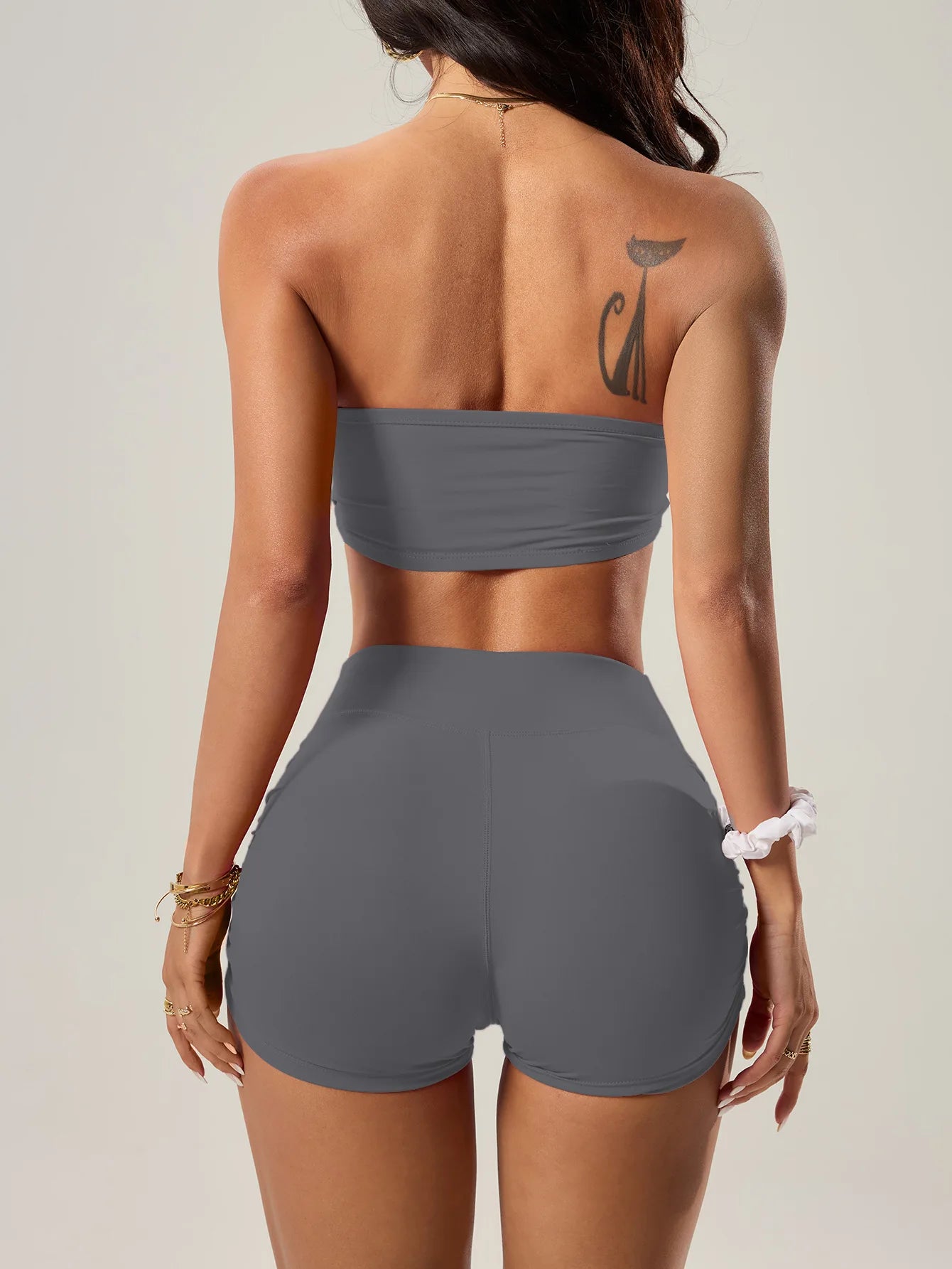 2PCS Strapless Athletic Active Wear