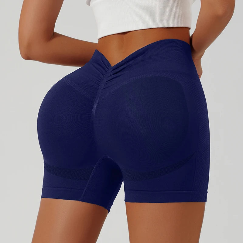 Women Seamless Yoga Shorts High Waist Workout Shorts Running Naked Feeling Breathable Fitness Pants Outwear Tight Shorts