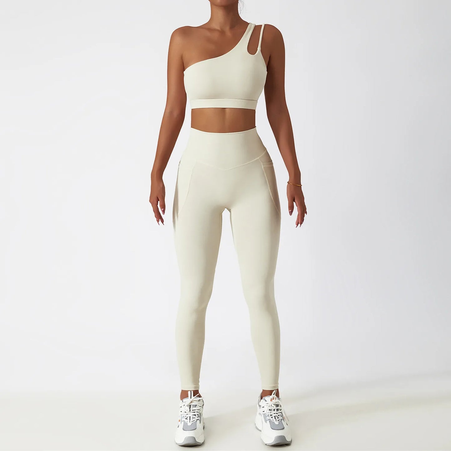 2PCS Seamless Women Tracksuit Yoga Set Workout Sportswear
