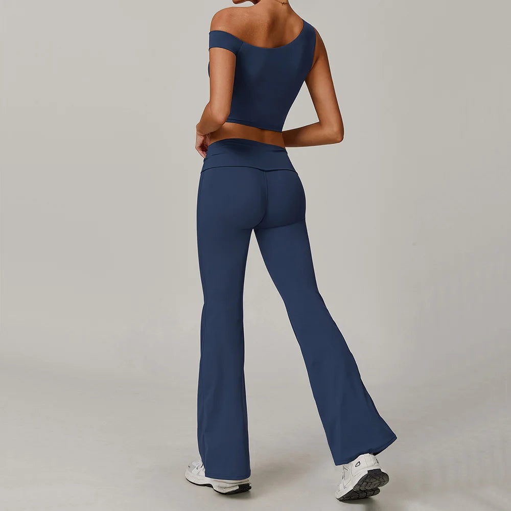 2 Piece Fitness Sportswear Gym Tracksuit High Waist Leggings