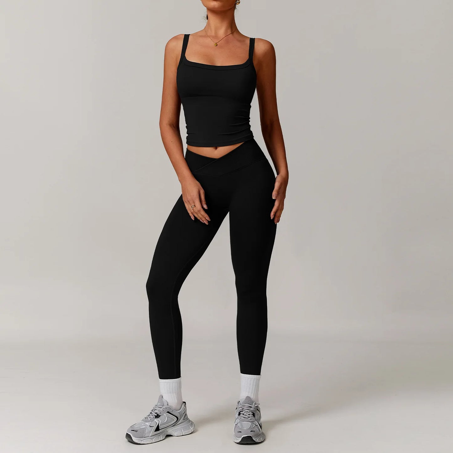 2 Pieces Yoga Suit Sports Set Women Athletic Wear Gym