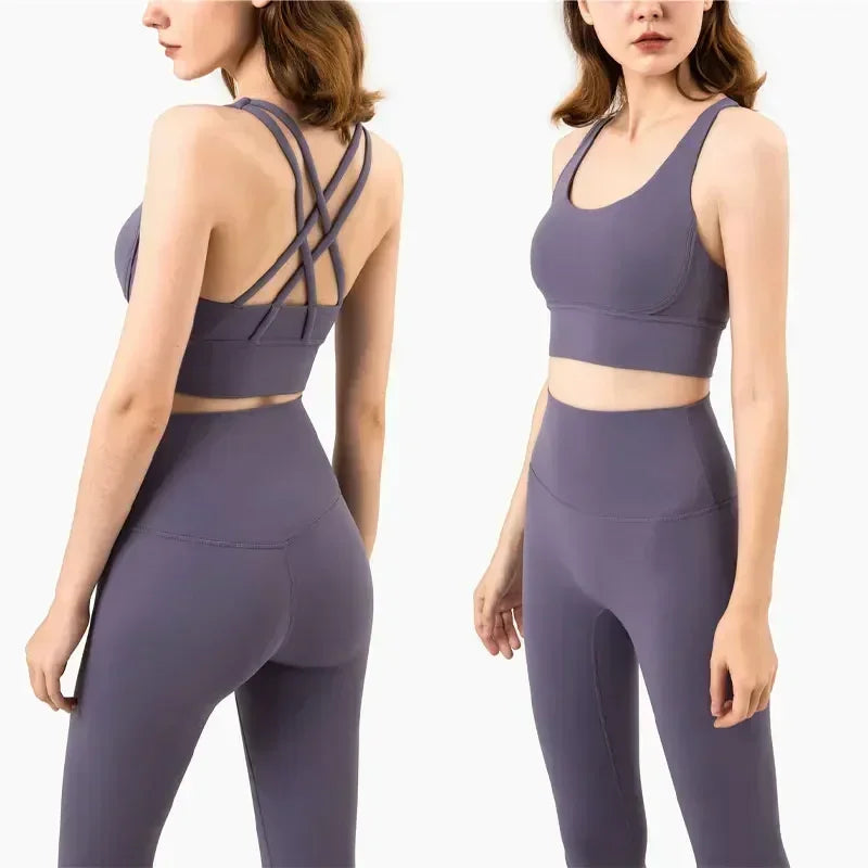 Sportswear Yoga Set Leggings and Tops Fitness