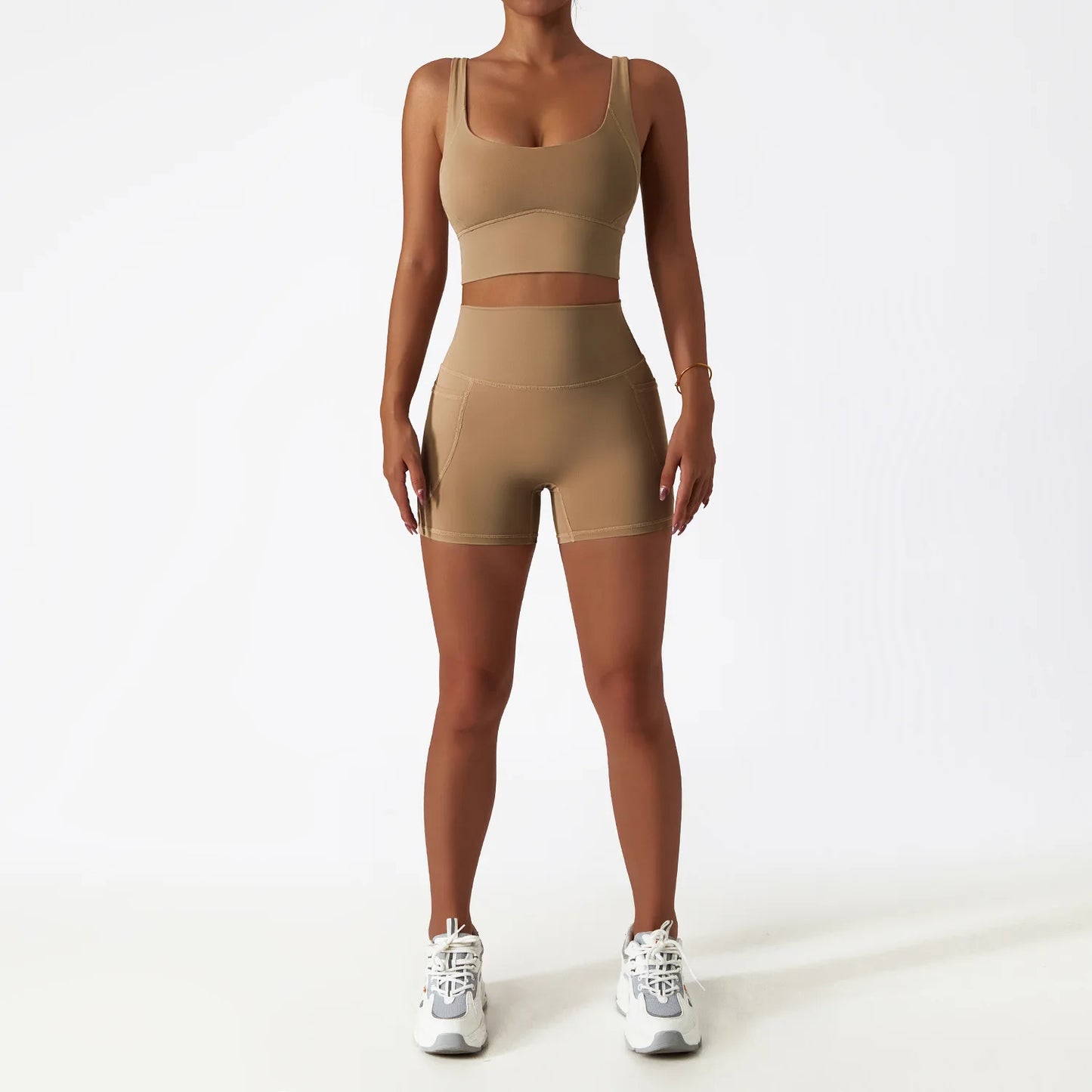 2PCS Seamless Women Tracksuit Yoga Set Workout Sportswear