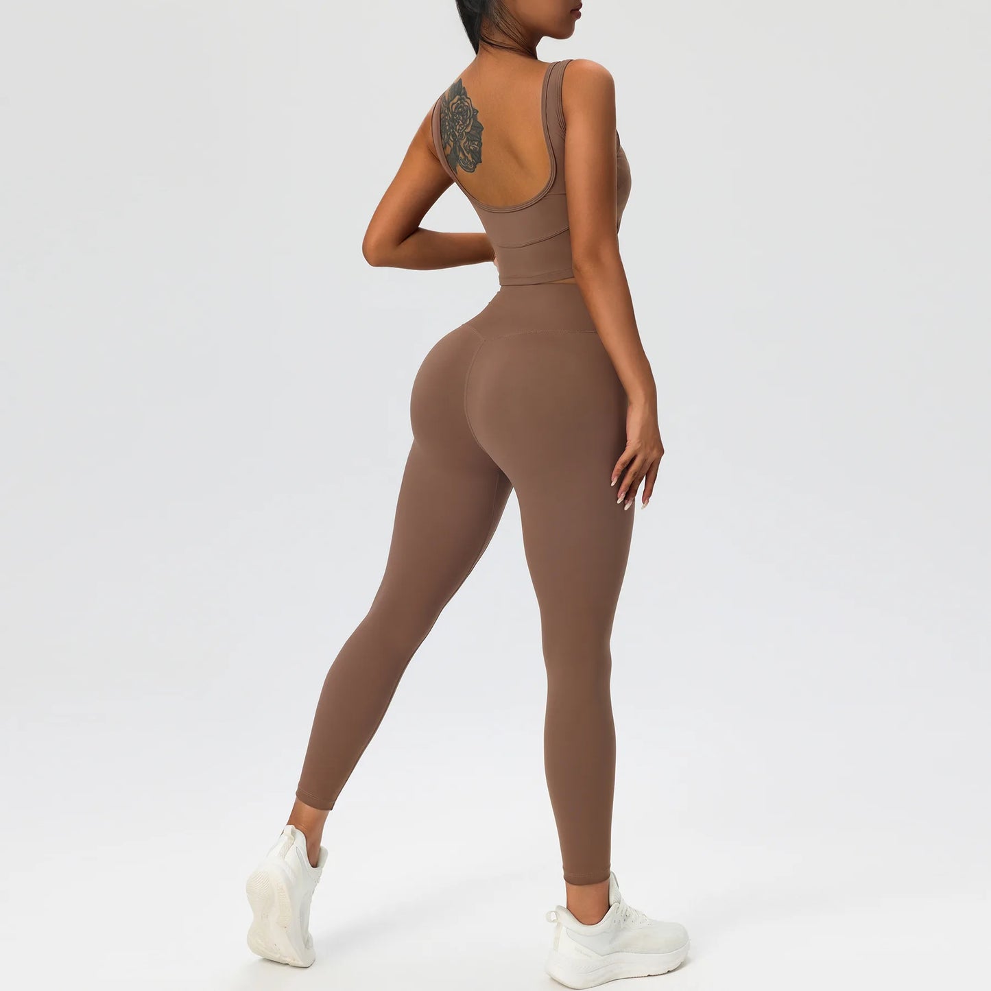 2 Pieces Women's High Quality Soften Yoga Set Sports Suit Gym Set