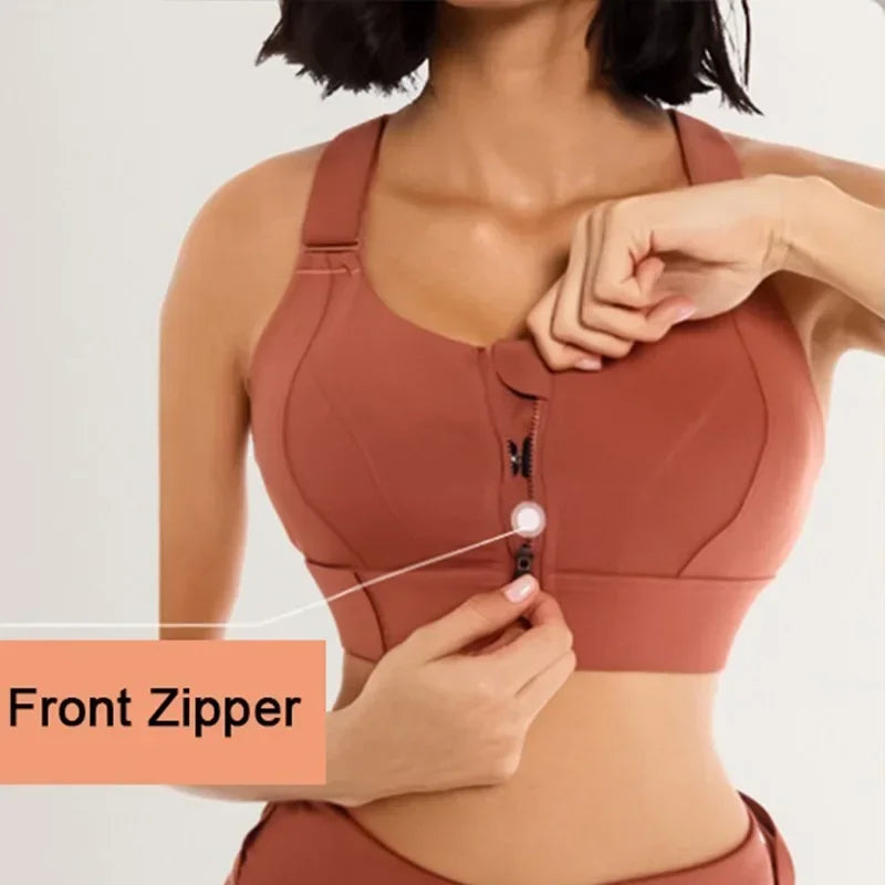 Sports Bra with Zipper