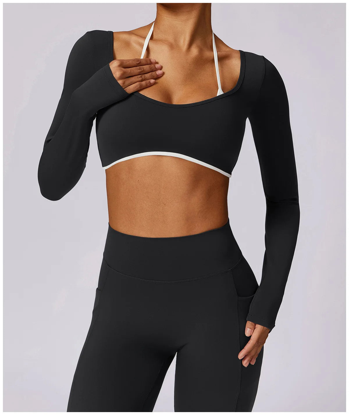 2Pcs Gym Set Women Workout Backless Yoga Suit