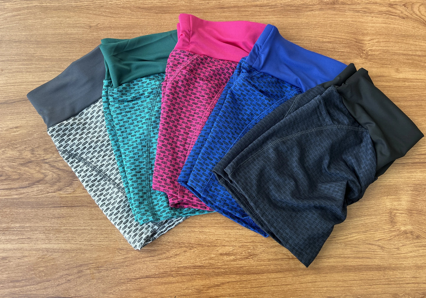 High Waist Honeycomb Yoga Shorts