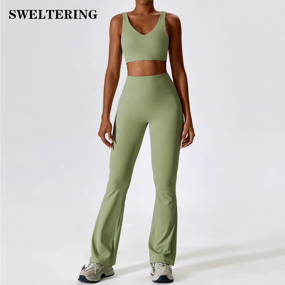 2 Pieces Women Tracksuit Yoga Set