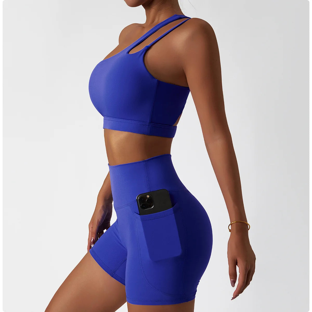 2PCS Seamless Women Tracksuit Yoga Set Workout Sportswear