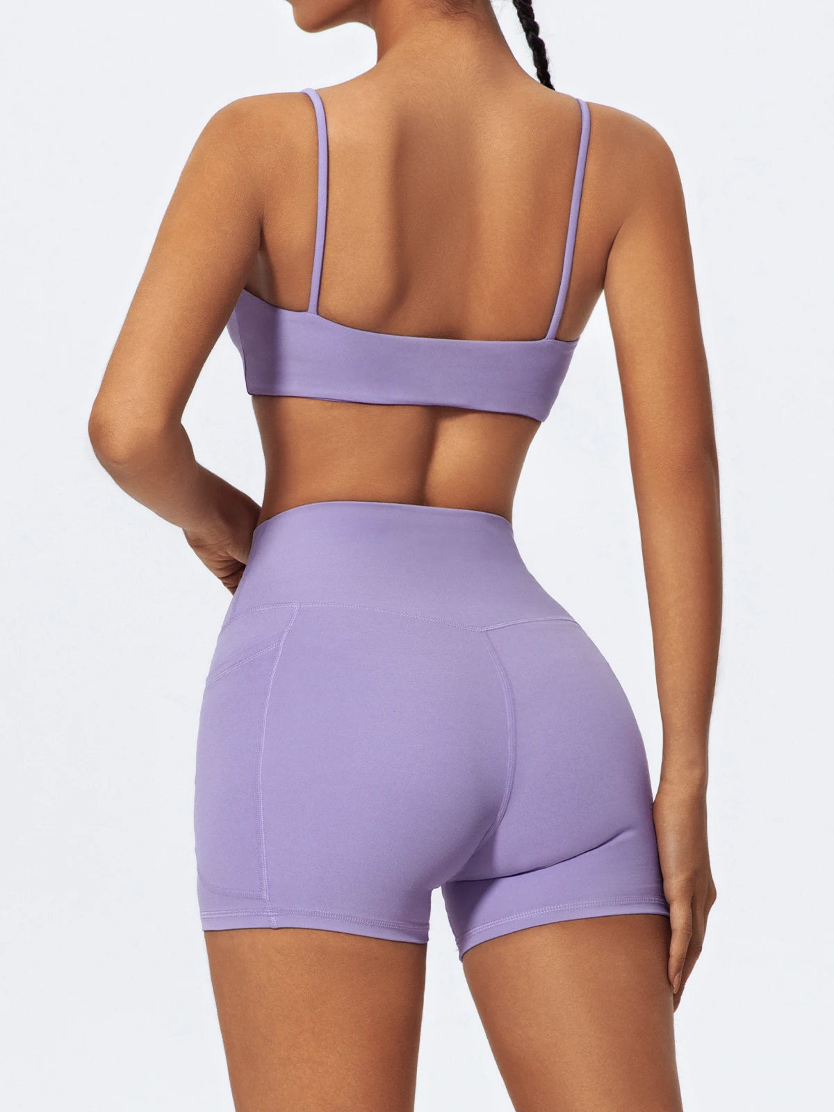 Two Piece Gym Workout Set Female Bra Yoga Sets 2ps Shorts Fitness Wear