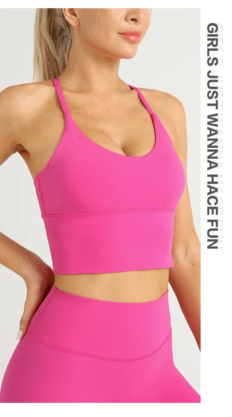 Cross Back Y Shape Sports Bra