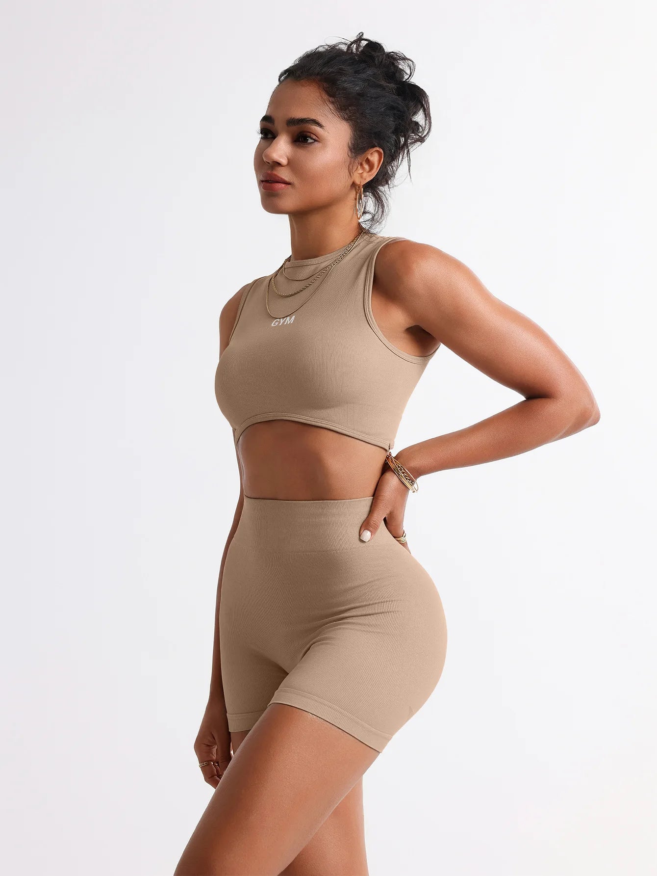 2pcs Seamless Yoga Set Gym Clothes Athletic Wear